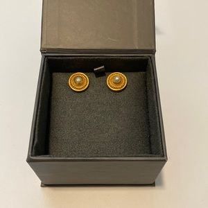 Julie Vos Gold and Pearl Earrings